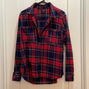 Pacsun Woman’s Navy and Red Flannel